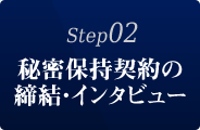 Step2:秘密保持契約の締結・インタビュー